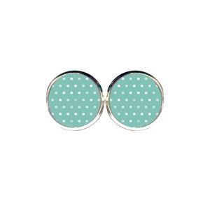 Mint Polka Dot Earrings